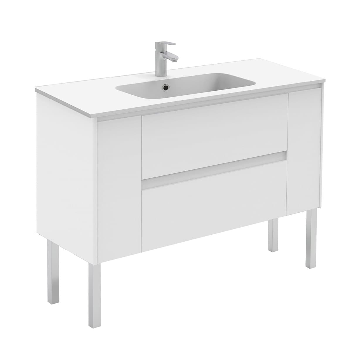 WS Bath Collections Ambra Vanities 48-in Matte White Single Sink ...