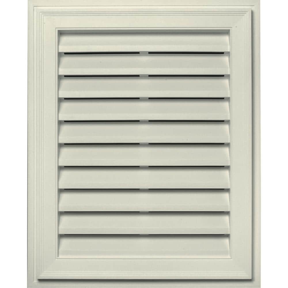 Builders Edge 120072430082 20-in x 30-in Linen Rectangle Vinyl Gable Louver Vent