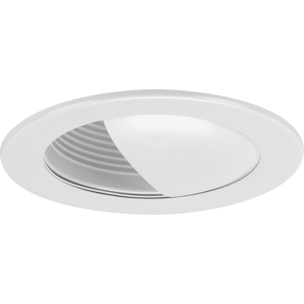 4" INCH RECESSED CAN LIGHT SATIN NICKEL BAFFLE TRIM WITH WHITE RING 120V 