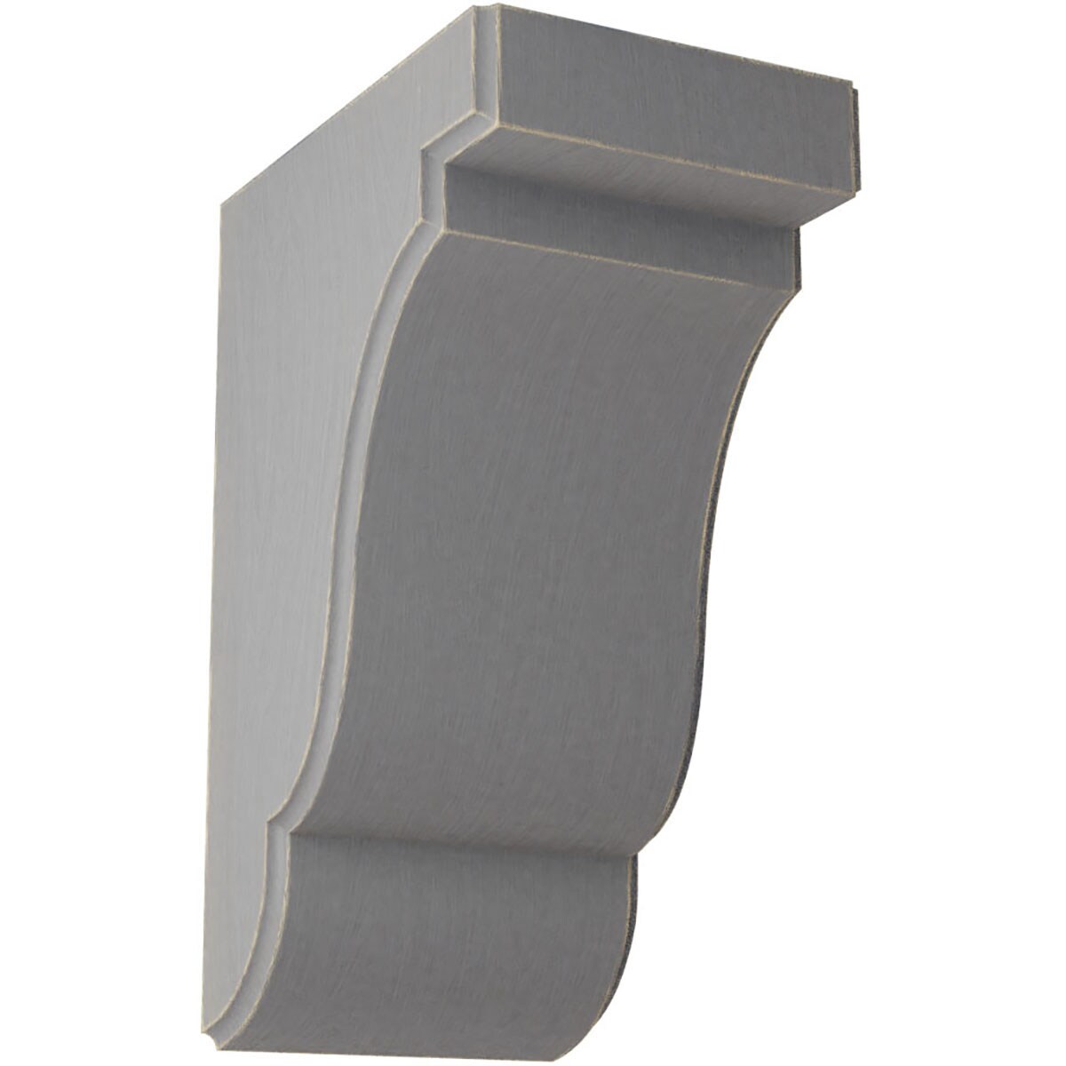 Ekena Millwork BKTWD04X05X08BEPG Bedford 3-1/2-in x 5-in x 7-1/2-in Rubberwood Gray Wood Standard Bracket
