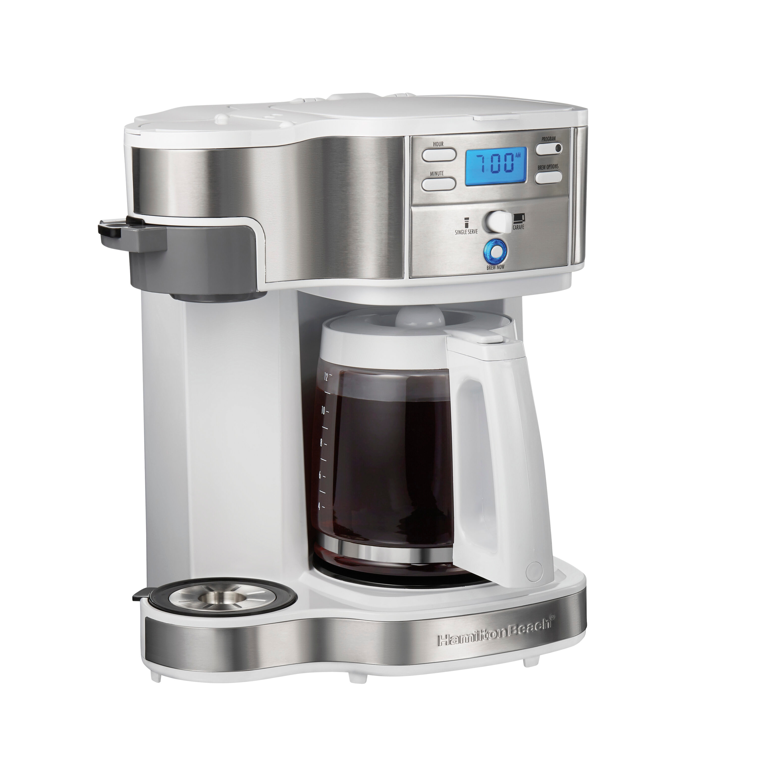 Hamilton Beach 49933 12 -Cup Programmable Residential Combination coffee maker with Automatic Shut-Off ( White )