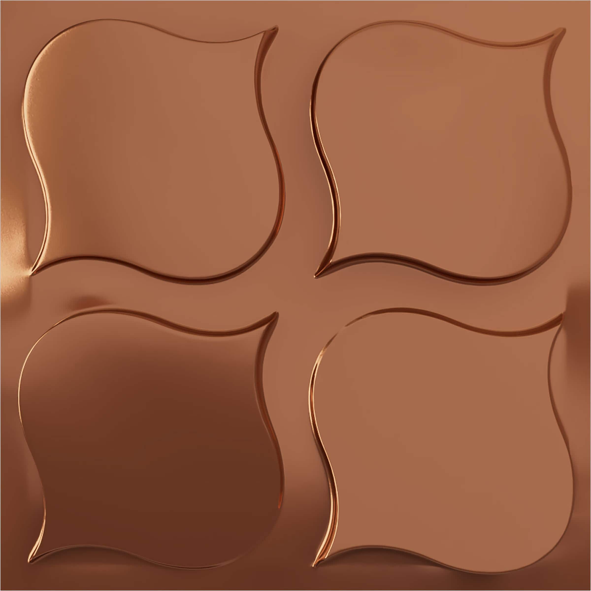 Ekena Millwork WP20X20CVBCO-CASE-12 19-5/8-in x 19-5/8-in Embossed Paintable/Stainable Copper PVC Wall Panel ( 12 -Pack, Covers 32.04 )