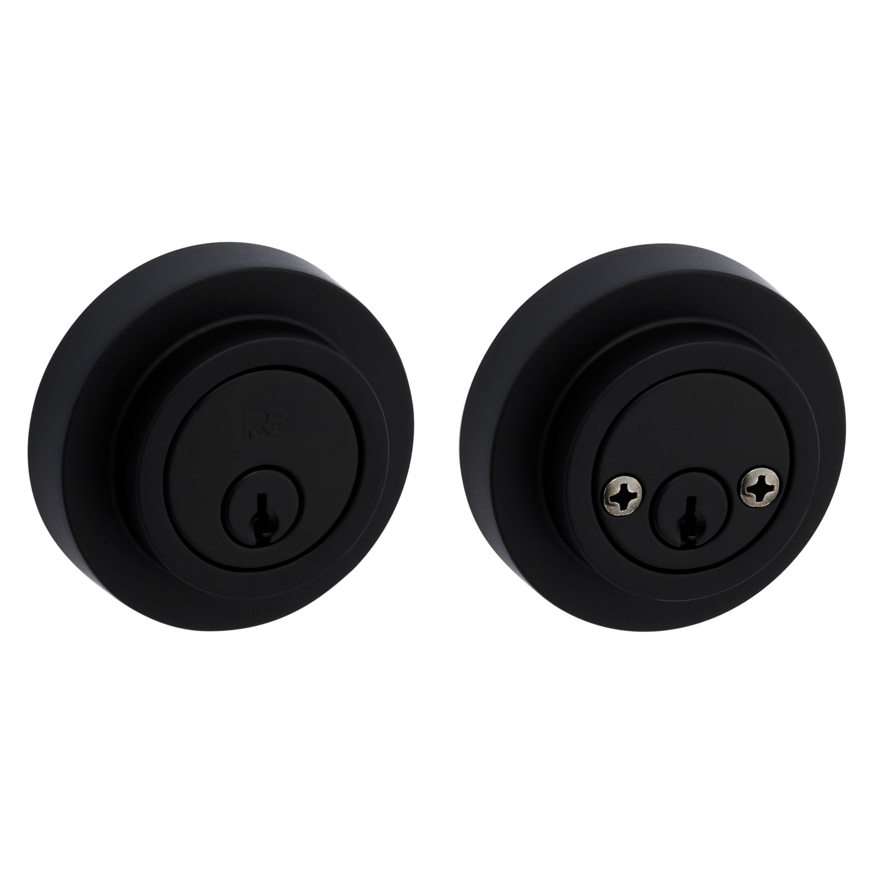 RELIABILT 93720-013 Contemporary Round Matte Black Double Cylinder Deadbolt