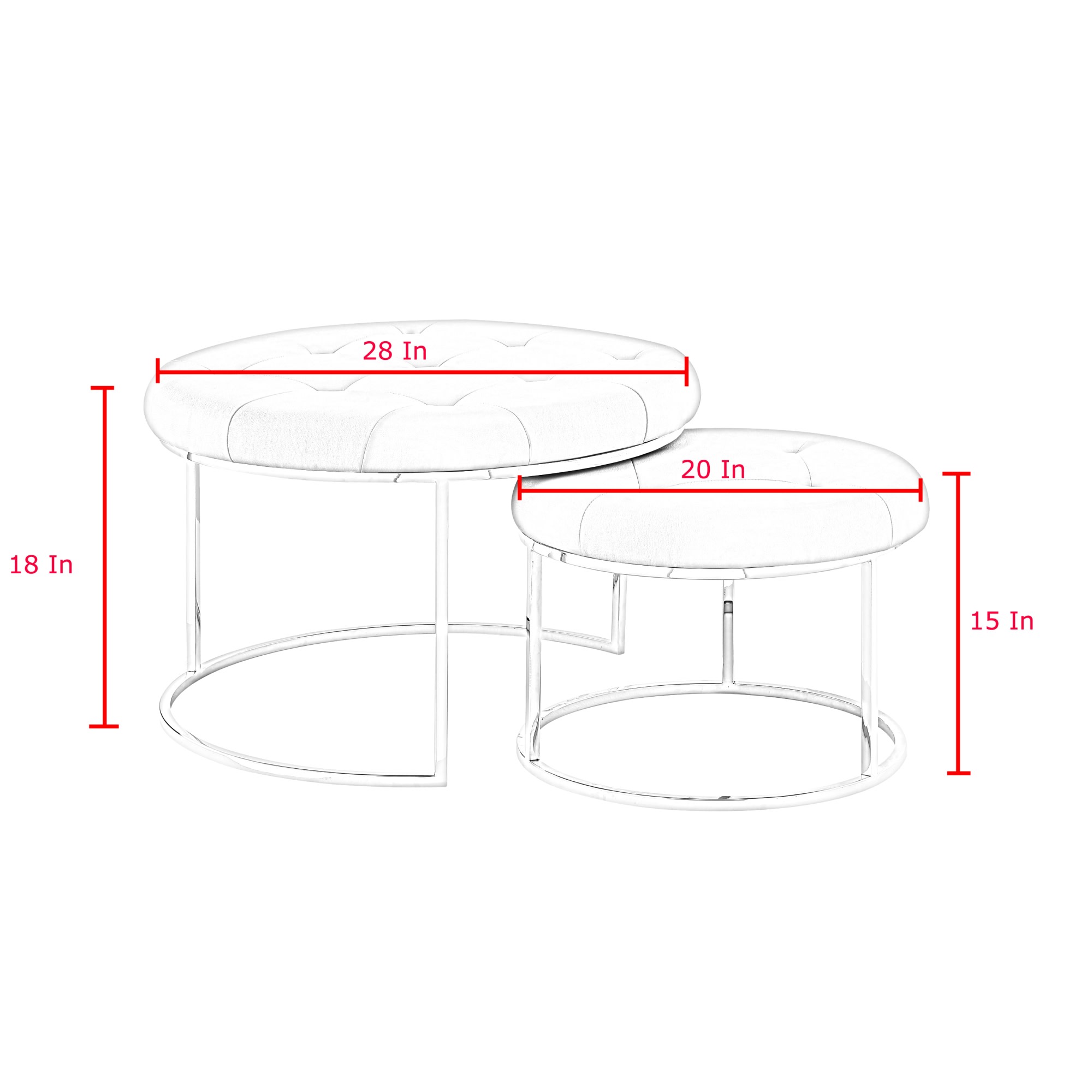 Nicole Miller NON106-01GR-LS Indoor-Ottomans - View #8