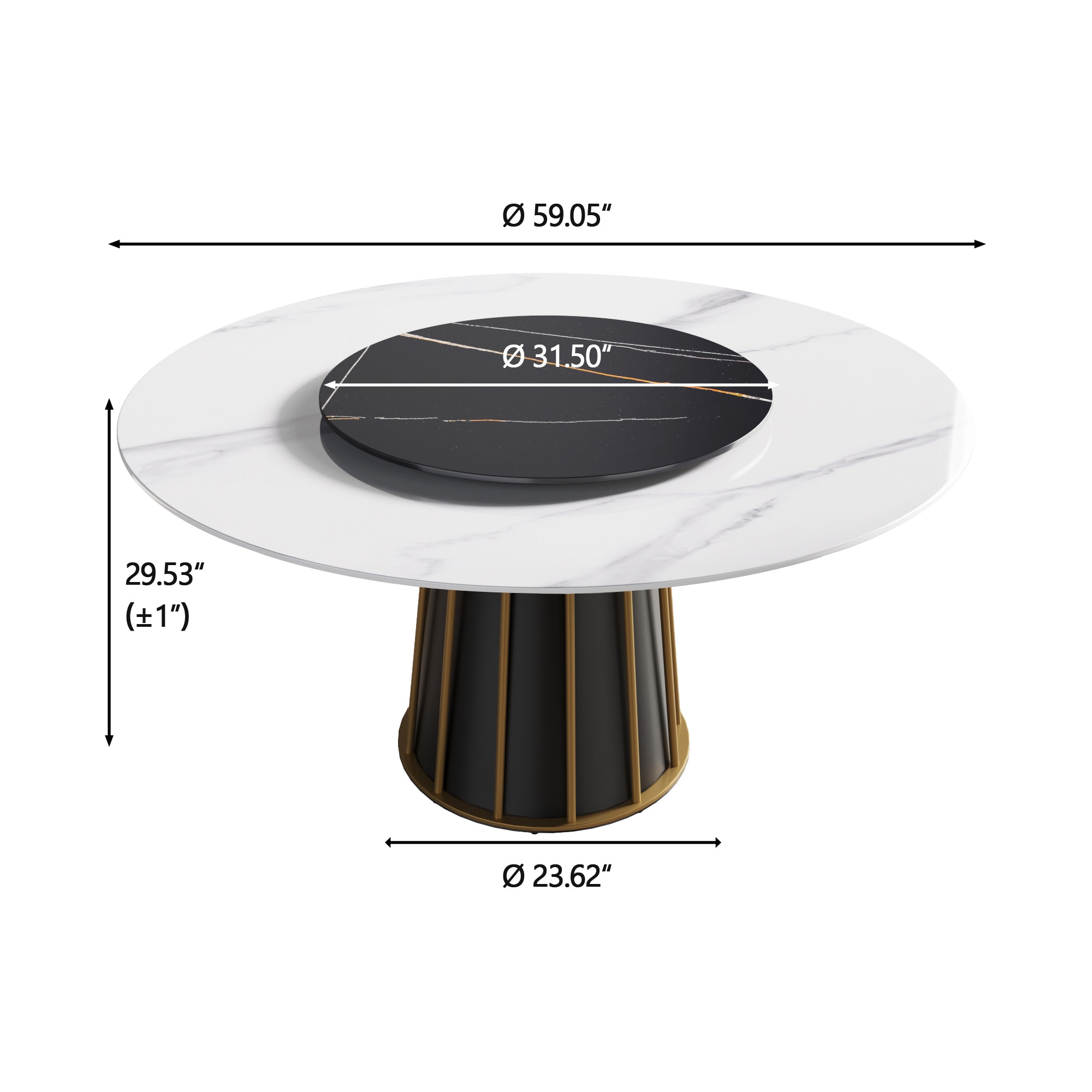 BuotiqHom DH-AT-150W80B-4B Dining-Tables - View #3