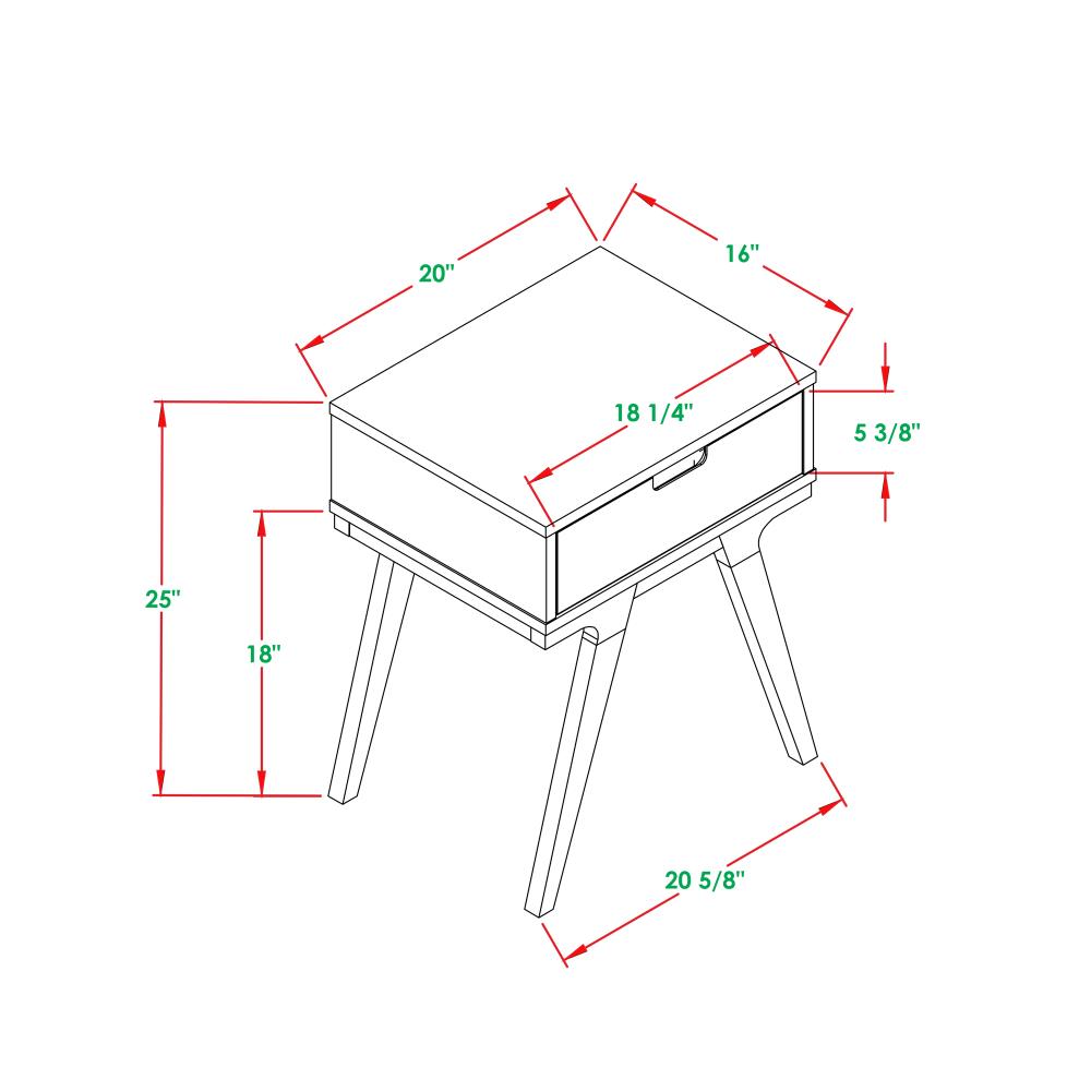 White/Caramel Composite End Table at Lowes.com