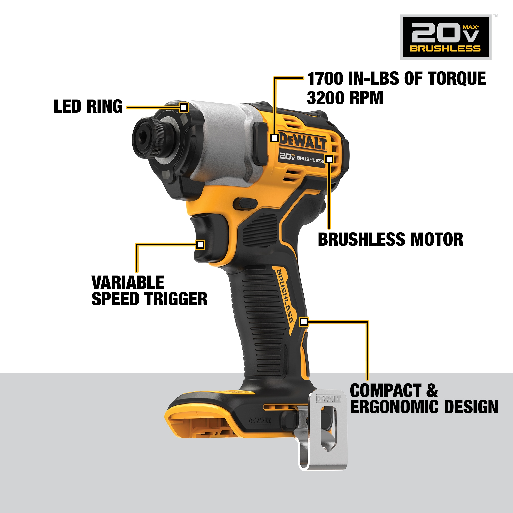 DEWALT 20V MAX Compact Cordless Jobsite Blower (Tool Only) - Power