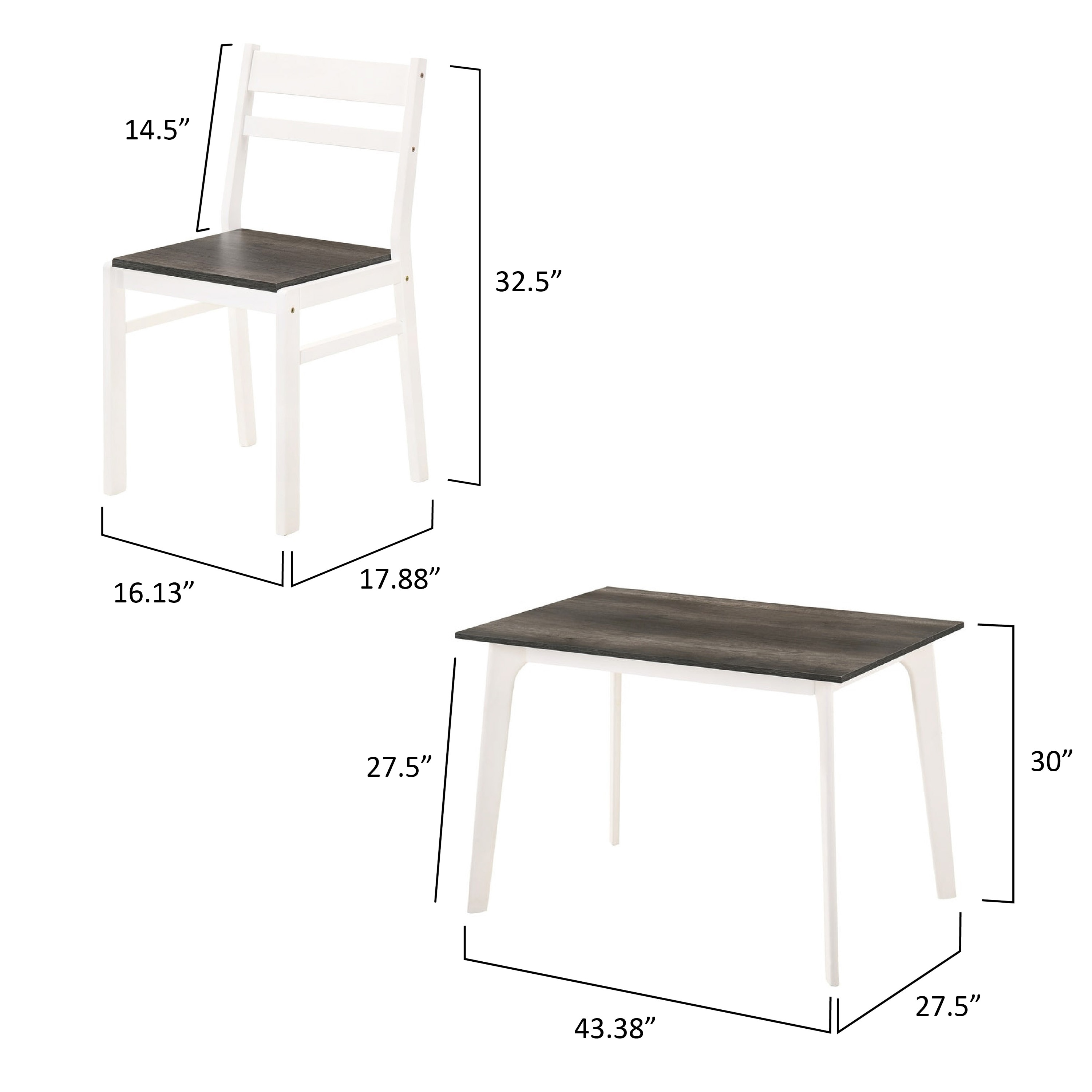 Furniture of America IDF-3714GY-T-5PK Dining-Sets - View #8