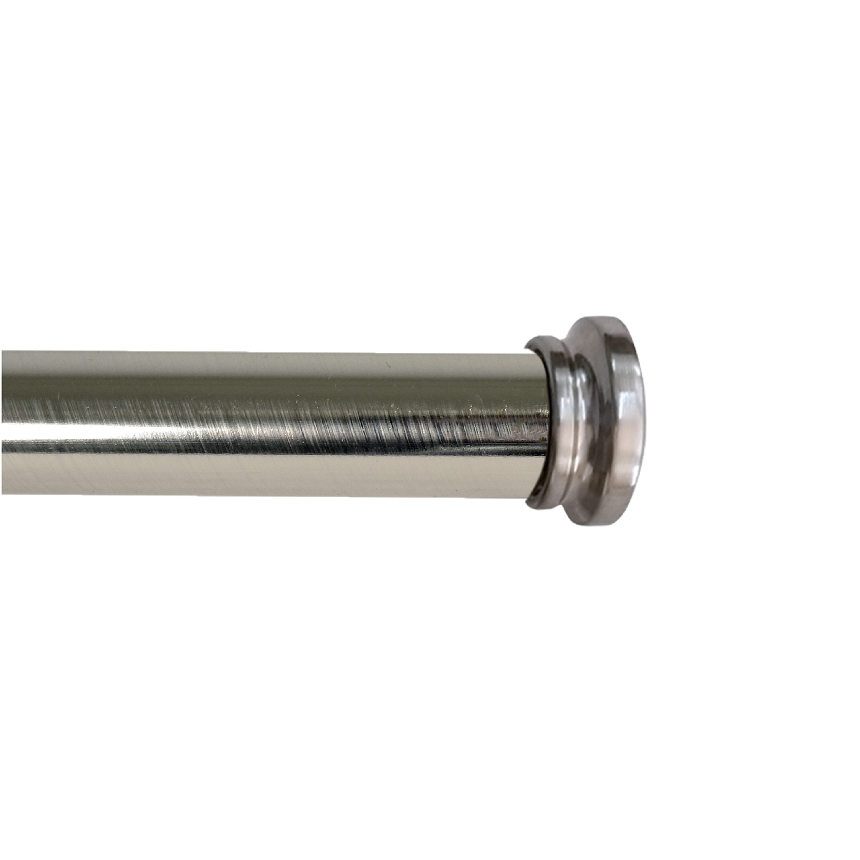 Versailles Home Fashions IS0372-903 72-in to 144-in Brushed Nickel Steel Single curtain rod with Finials