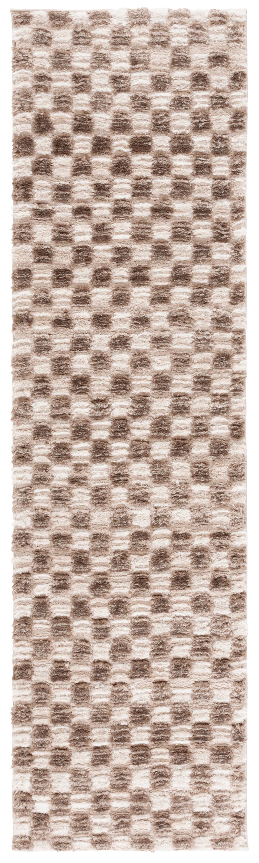 Safavieh STE921T-28 2 x 8 (ft) Loomed Ivory/Brown Rectangular Indoor Geometric Mid-Century Modern Runner rug