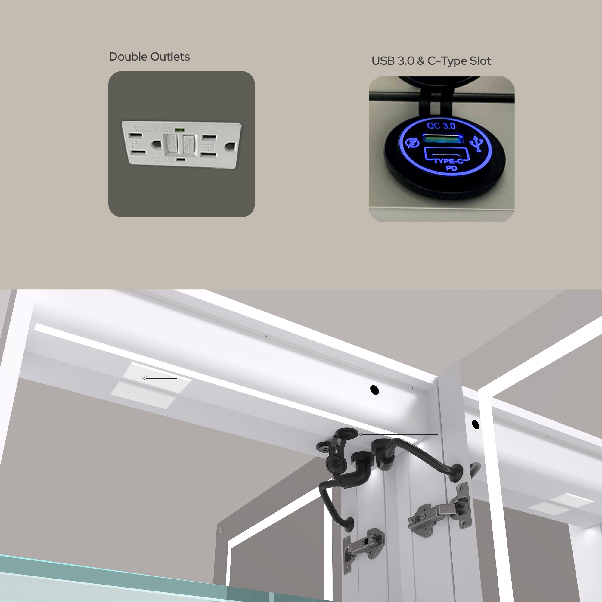 Ayna Decors AMCNE2432LEDR Bathroom-Medicine-Cabinets - View #10