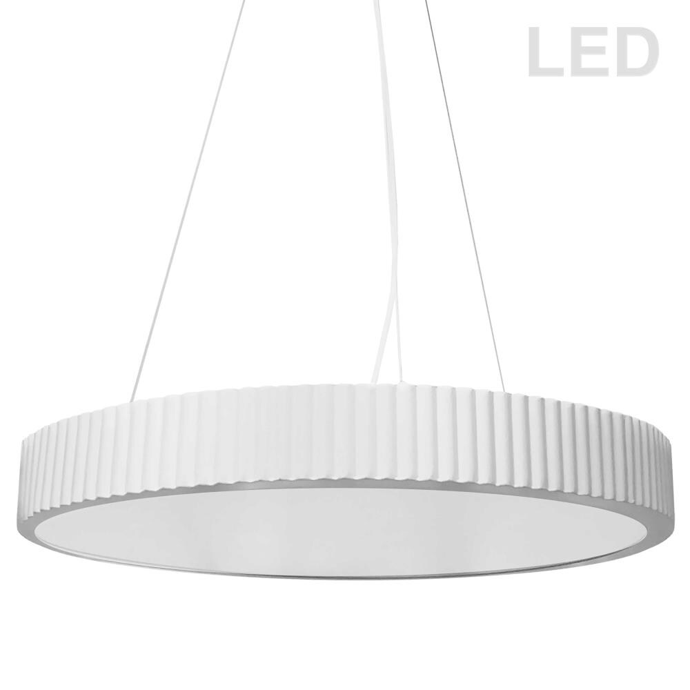 Dainolite NBO-2240LEDP-MW Nabisco Matte White Transitional Cylinder LED Hanging Pendant Light