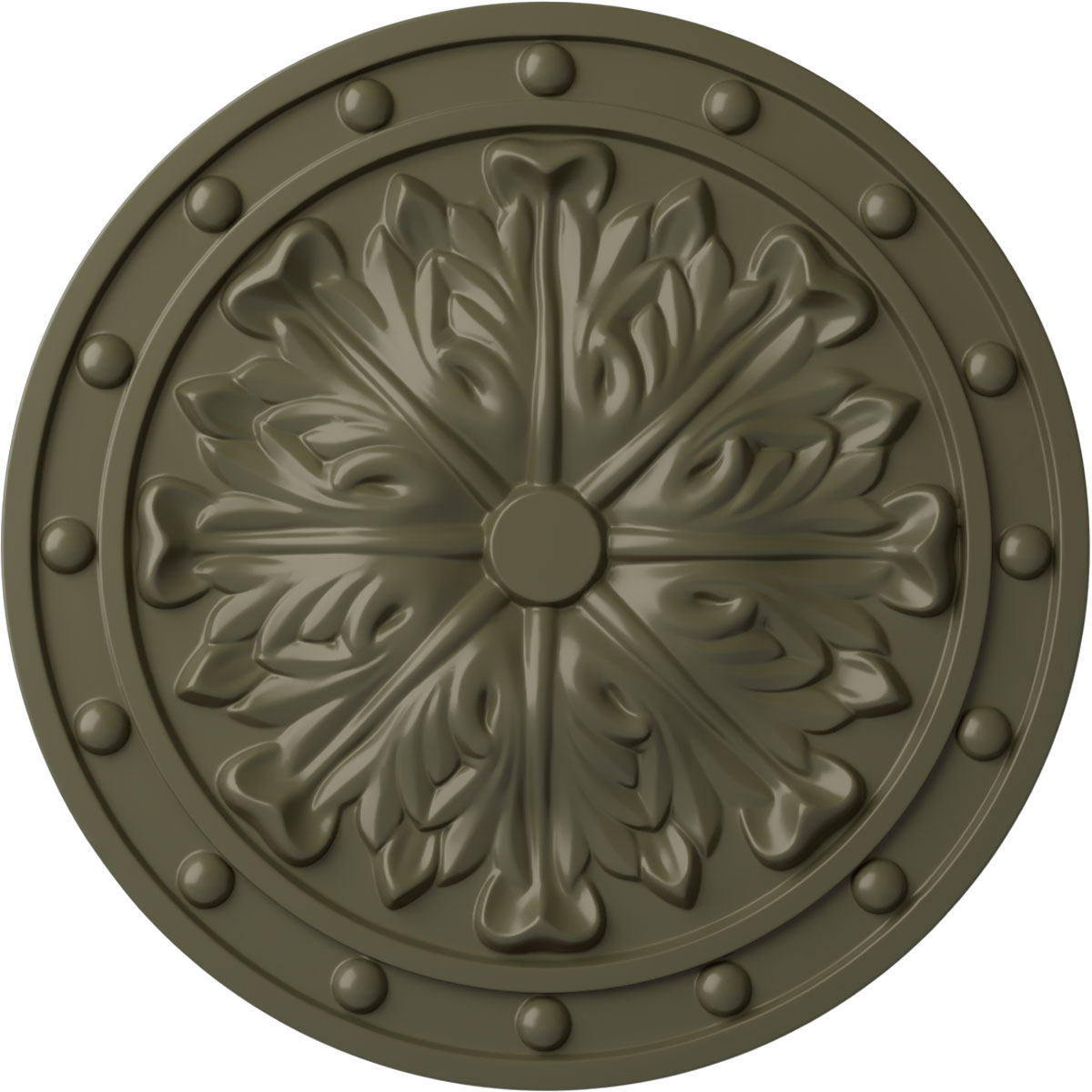 Ekena Millwork CM20FOPTF Foster Acanthus Leaf 20.5-in W x 20.5-in L Painted Turtle Polyurethane Whole Ceiling Medallion