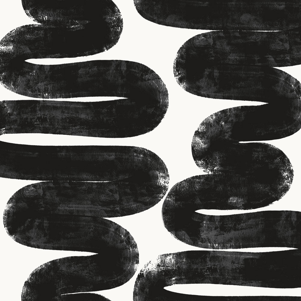 Tempaper BB14035 28-Sq. Feet White and Black Vinyl Abstract Self-adhesive Peel and Stick Wallpaper