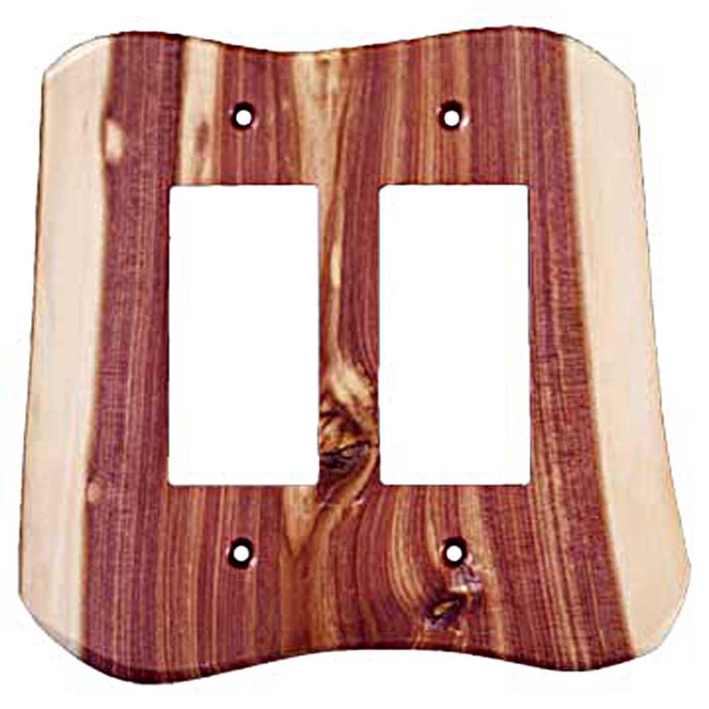Sierra Lifestyles 682310 2 -Gang Specialty Size Juniper Wood Indoor Wall Plate