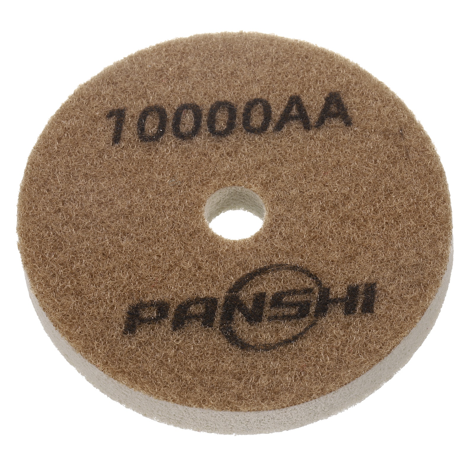 Harfington Diamond Sponge Polishing Pads 4 Inch Dia 10000 Grit Emery Sand Fiber Polishing Pad Wet Use Buffing Pad for Stone Concrete Marble Grinder Polisher Buffing Wheel Brown White #S25092400UX5586