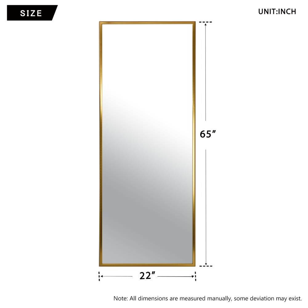 21-in W x 64-in H Gold Framed Full Length Floor Mirror at Lowes.com