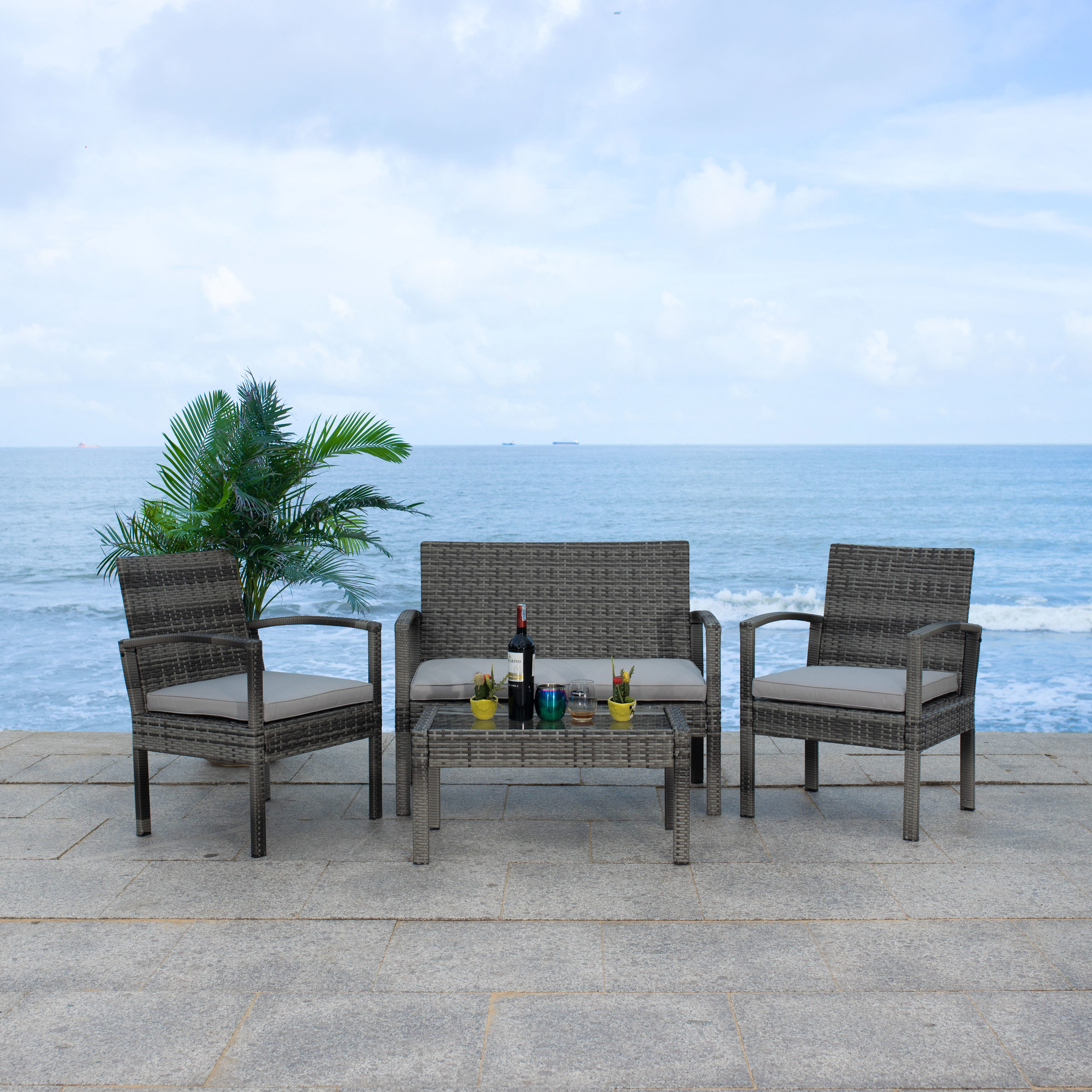Safavieh PAT7507B Patio-Conversation-Sets - View #3