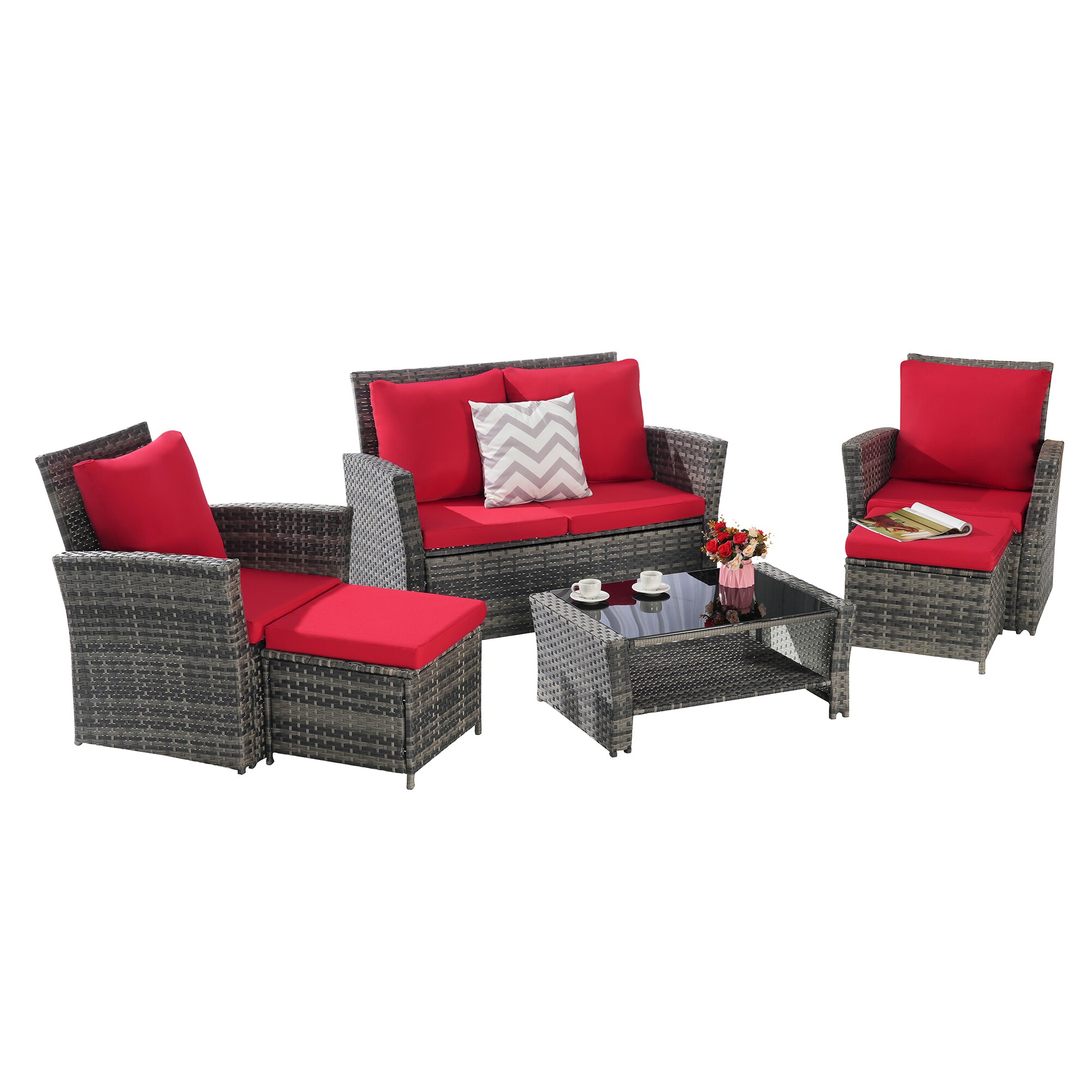 SINOFURN SYB670038RD Patio-Conversation-Sets - View #9