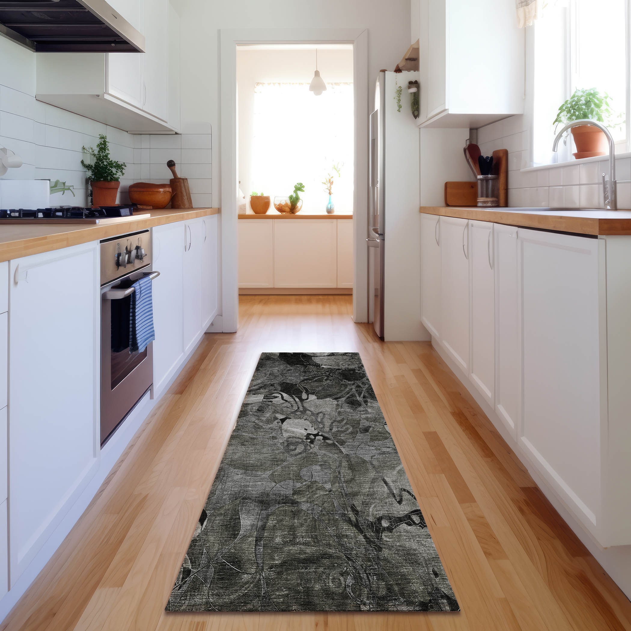Addison Rugs AMF500GE9X12 Mayfield AMF500GE 9 x 12 (ft) Loomed Polyester Green Rectangular Indoor Abstract Machine washable Area rug