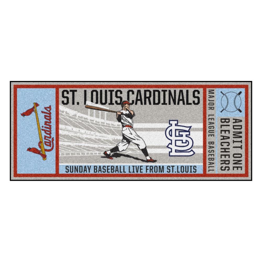 MLB St. Louis Cardinals 4'x6' 1976 Retro Collection Plush Area Rug