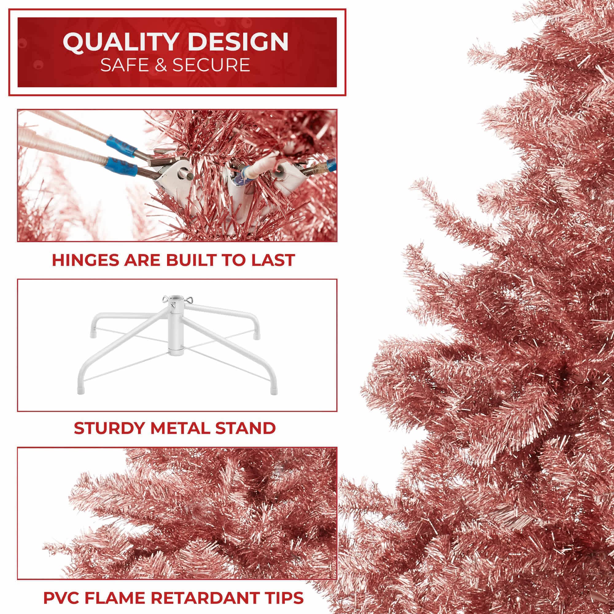 Casafield SZN-TR-466-ROSE Artificial-Christmas-Trees - View #4