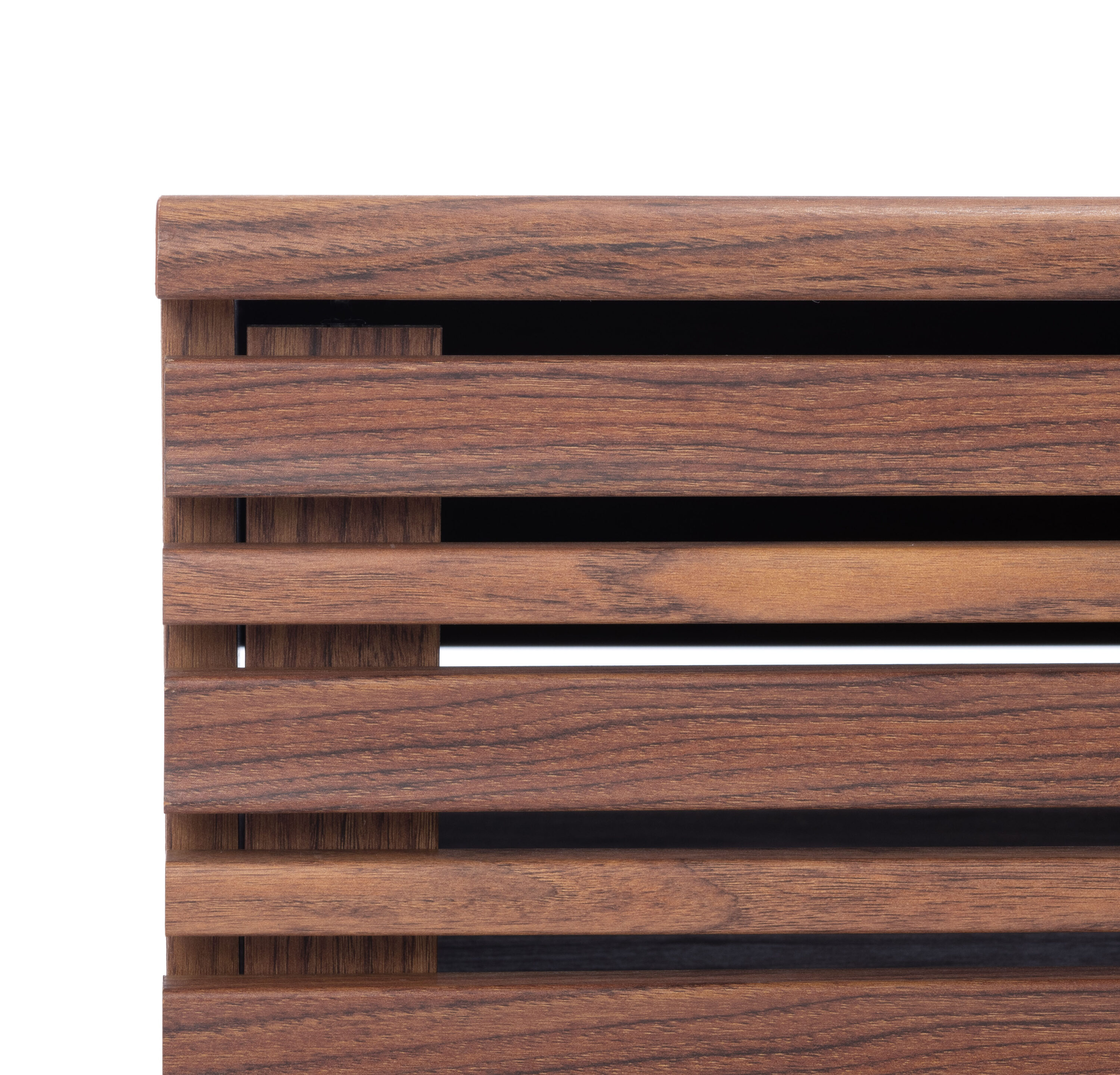 Rori Retro Chic Walnut Coffee Table with Metal Accents