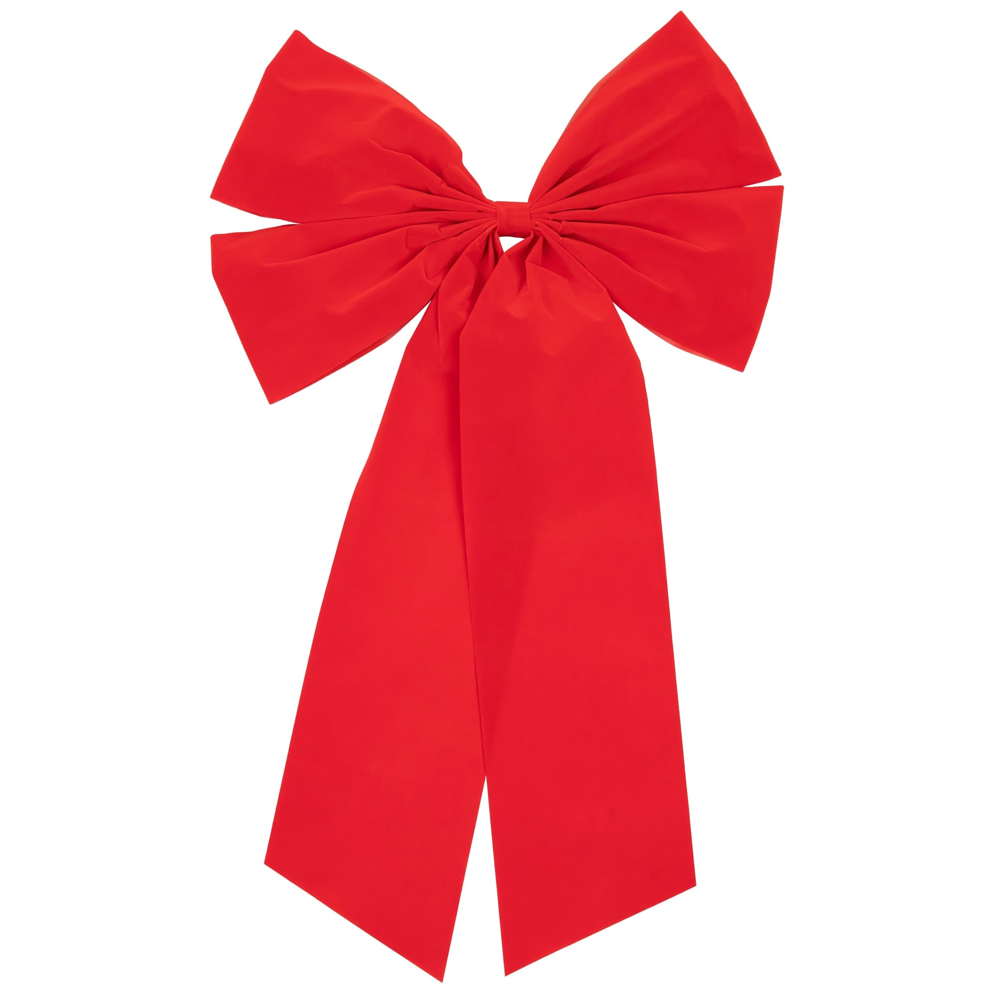 Northlight - 4-Loop Velveteen Christmas Bow Decoration - 18 inch x 30 inch - Red