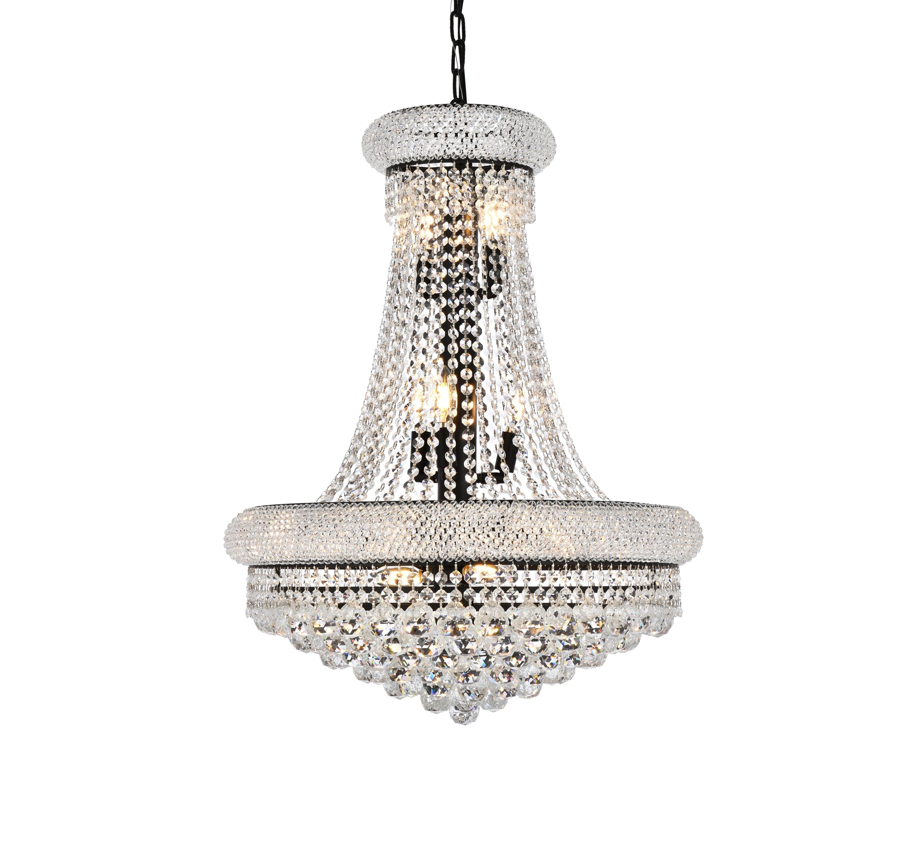 Primo Black and Crystal 14-Light Chandelier