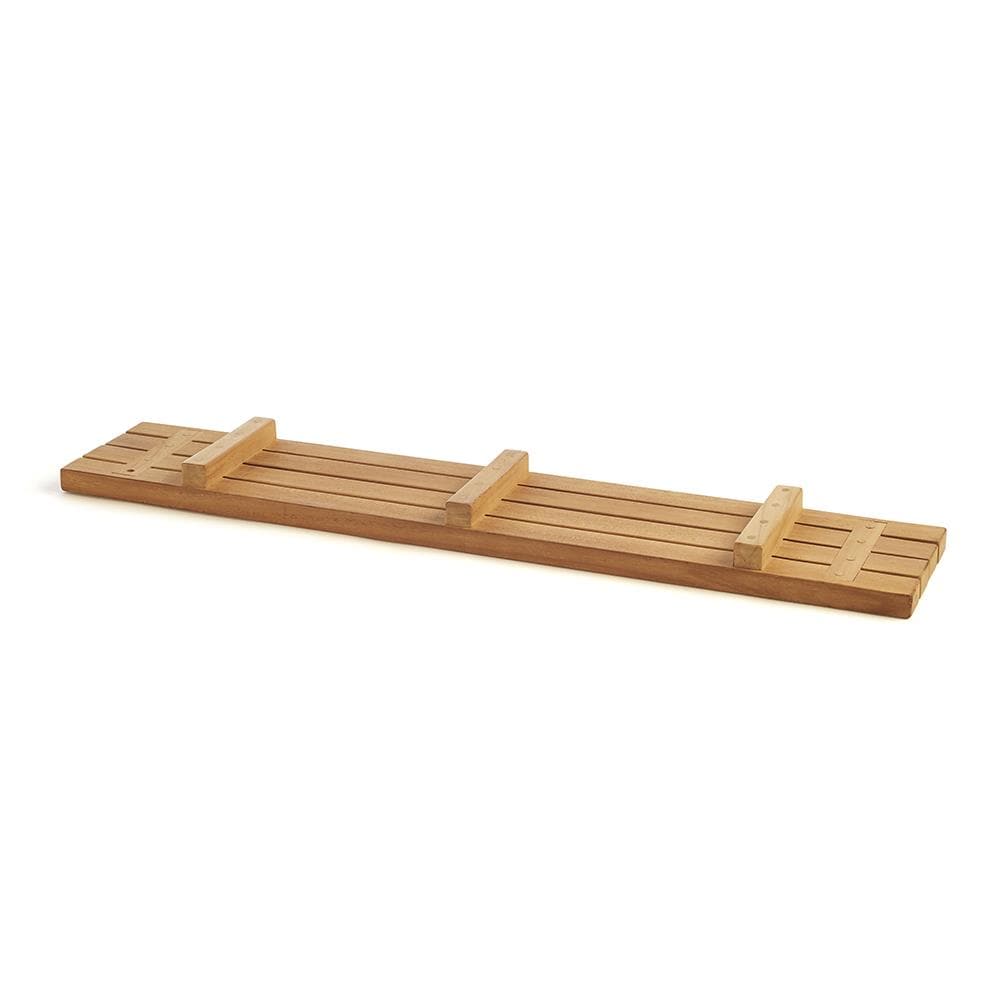 ARB Teak & Specialties 100% Natural Grade A Teak Wood 1-Shelf Bathtub Caddy  31.5-in x 12-in x 4-in in the Bathtub & Shower Caddies department at