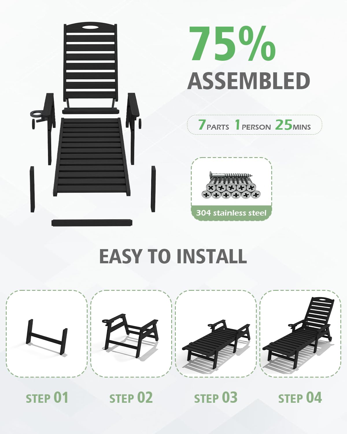 Clihome CL-NI-57076 Patio-Chairs - View #6