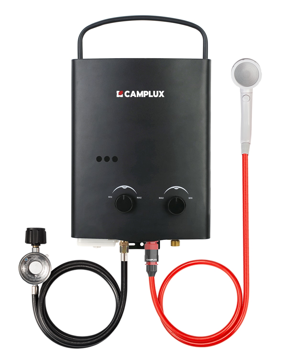 1.32-GPM 34,000-BTU Outdoor Portable Liquid Propane Tankless Water Heater, Black | - Camplux AY132B-N