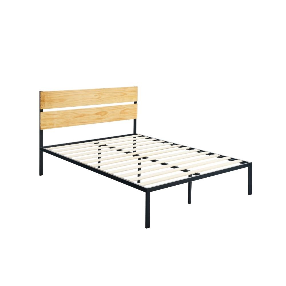 CASAINC WF-BM1002N-F-MR Beds Black Full Wood Platform Bed