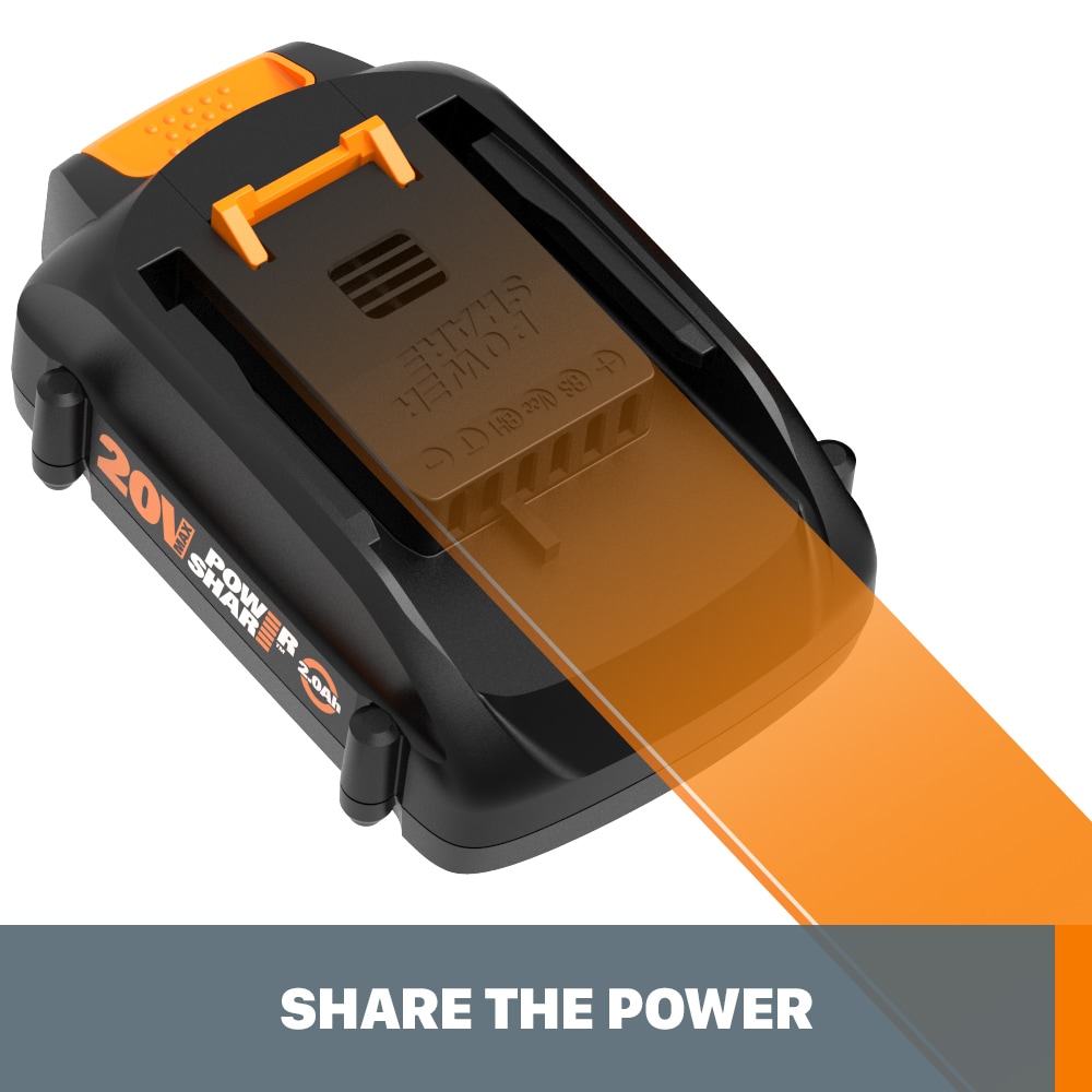 WORX WA3575 20V PowerShare 2.0 Ah Batería de repuesto, naranja y negro