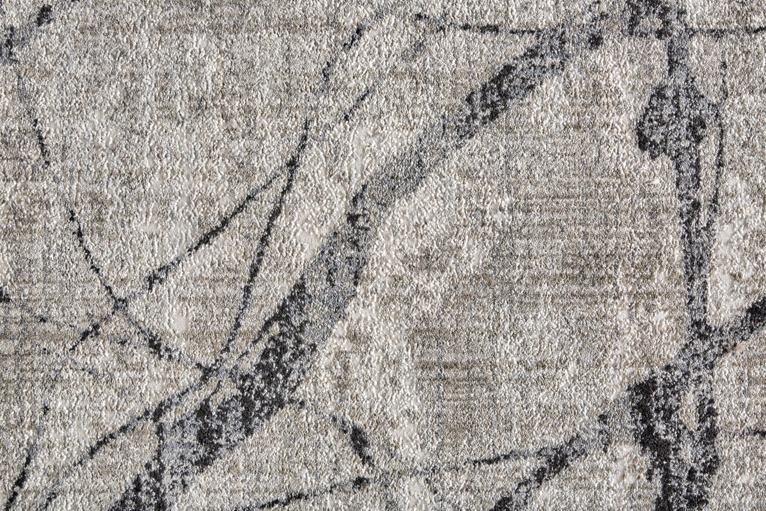 Ivory and Gray Abstract Rectangular Cotton Area Rug