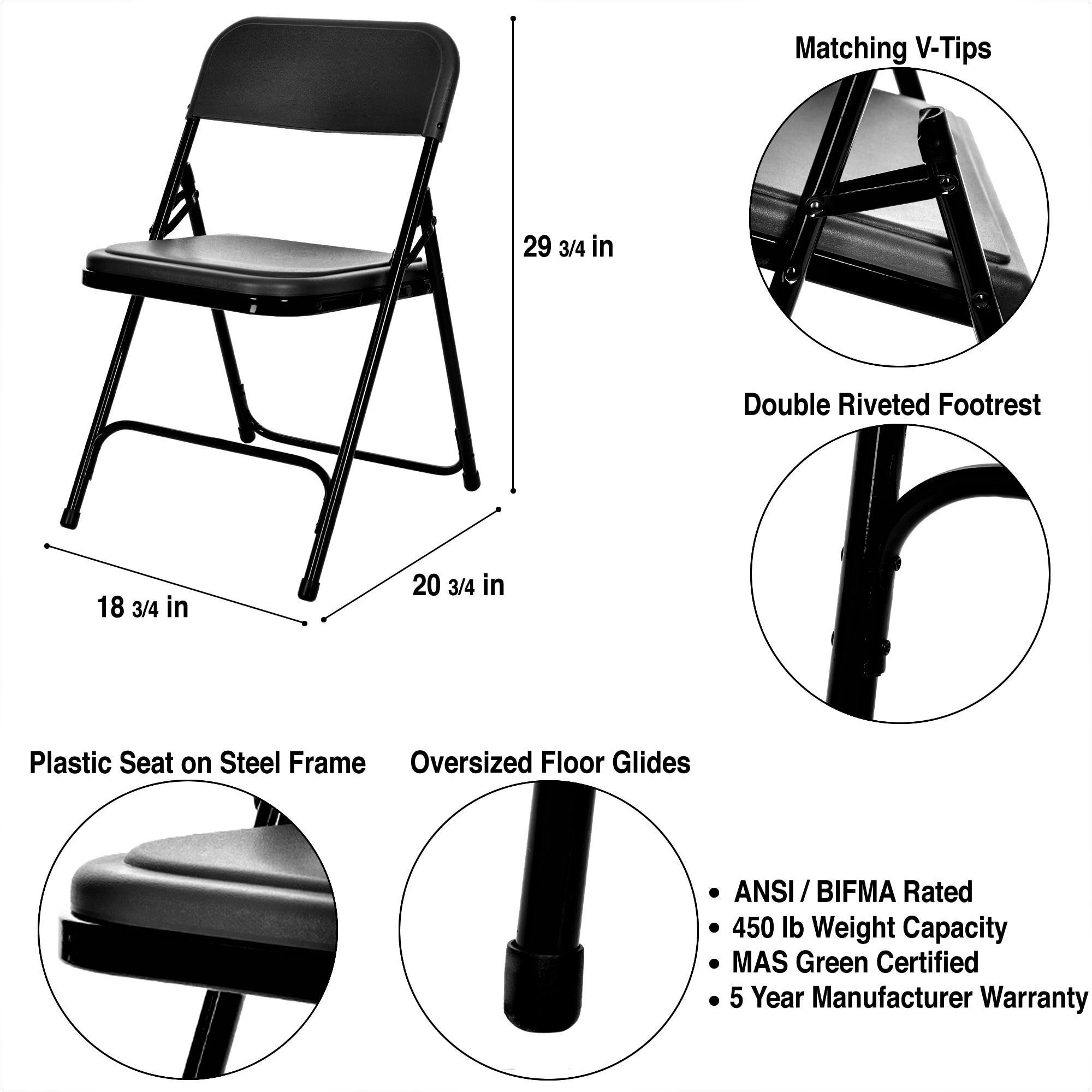 Hampden Furnishings HMD800BK Folding-Chairs - View #5