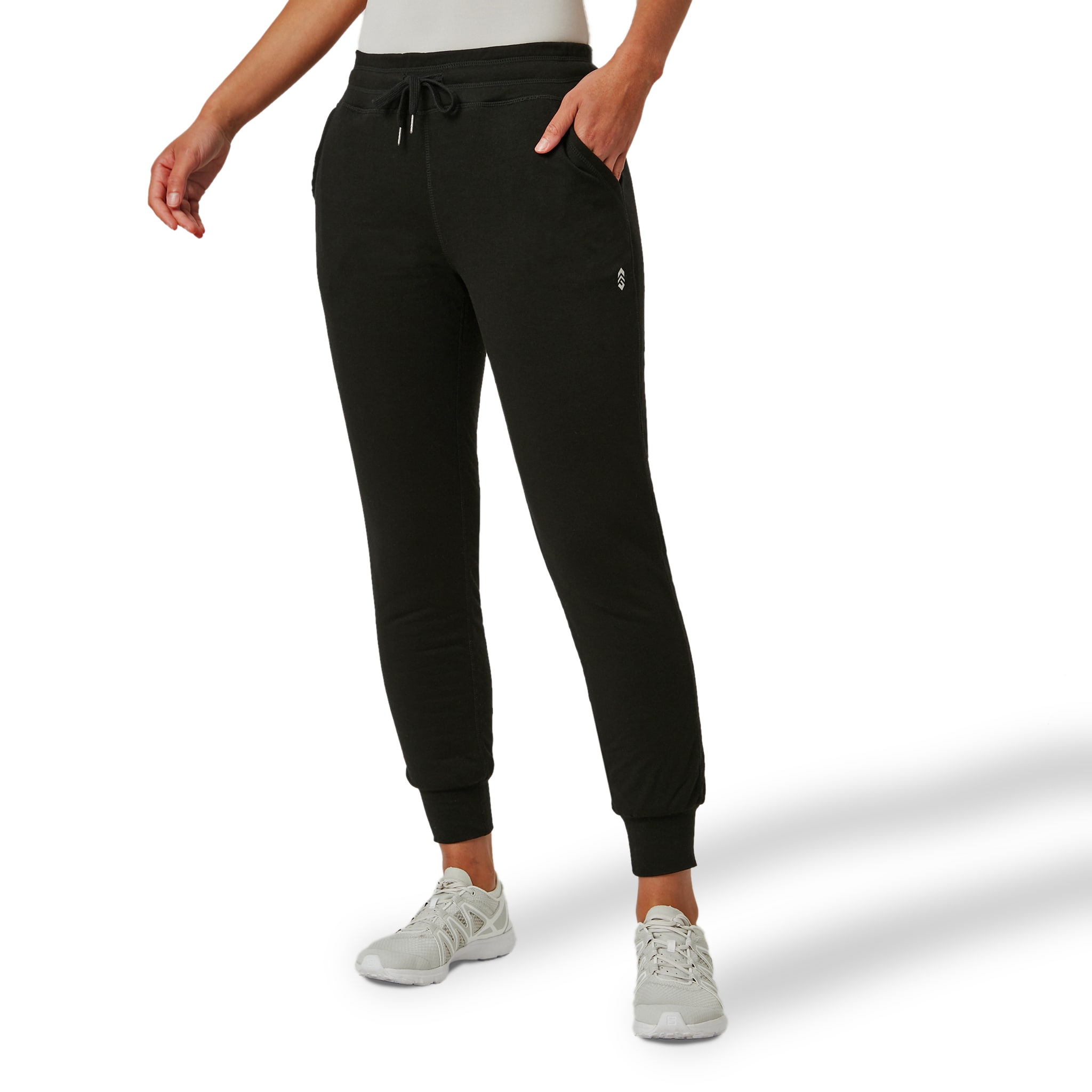 Women's Black Jogger Pants, Size L