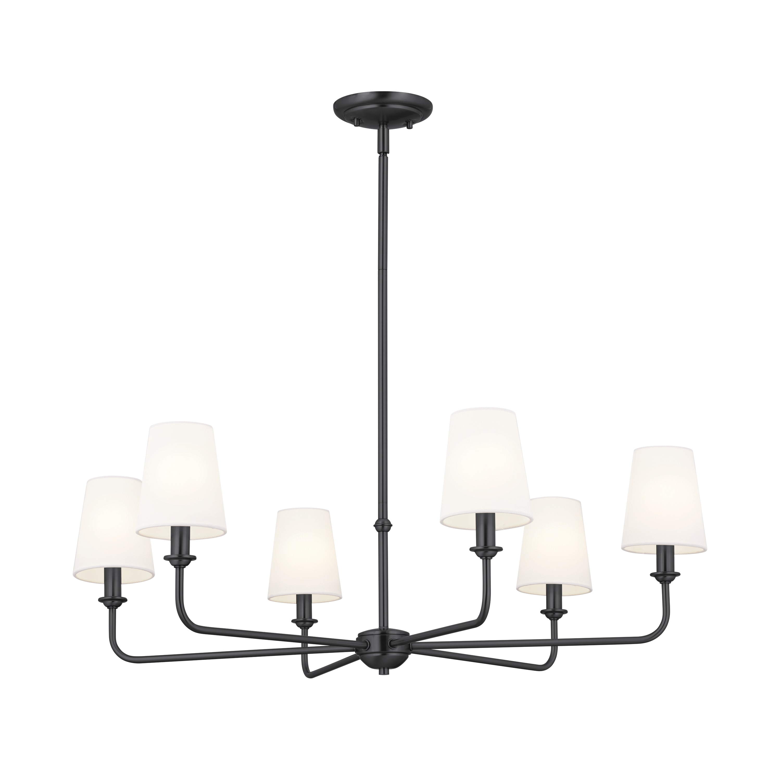Kichler Pallas 6-Light Black Traditional Dry rated Chandelier at Lowes.com