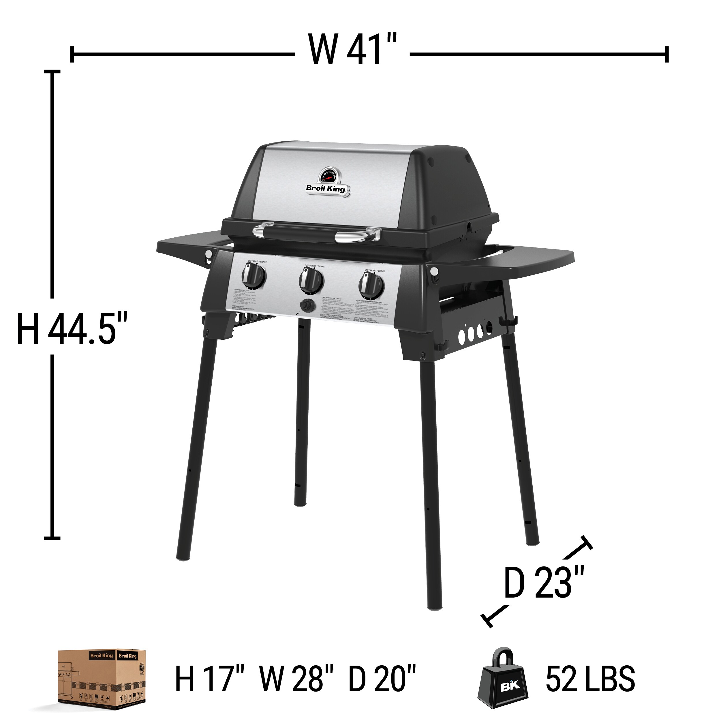 Broil King 320 430-Sq in Black/Stainless Steel Portable Gas Grill the Portable Grills department at Lowes.com