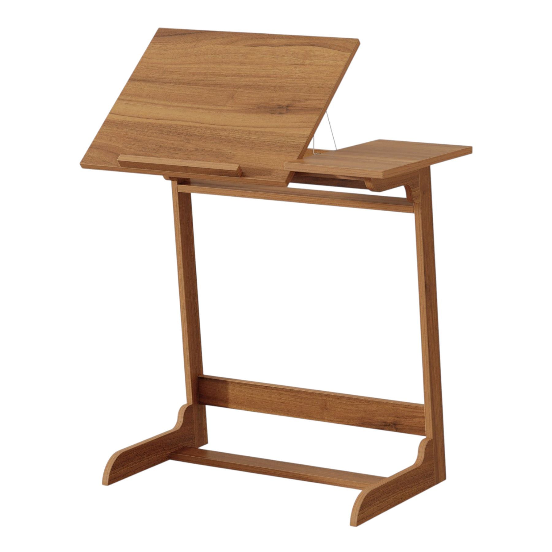 Slickblue - C Shaped Adjustable Tilt End Table for Living Room Sofa Laptop Reading Table 25.59 in...