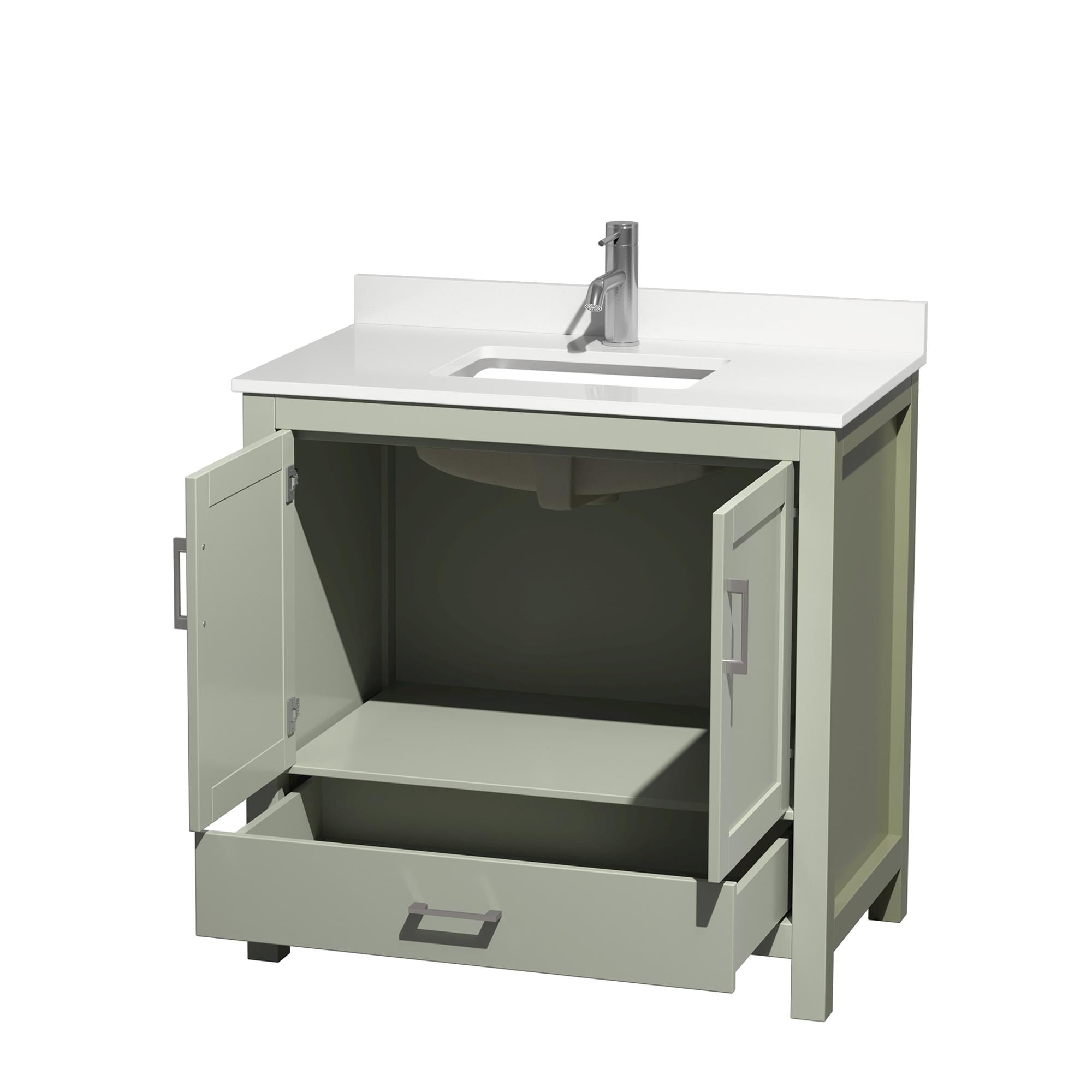 Wyndham Collection WCS141436SLGWQUNSMXX Bath-Vanity-Combo - View #2