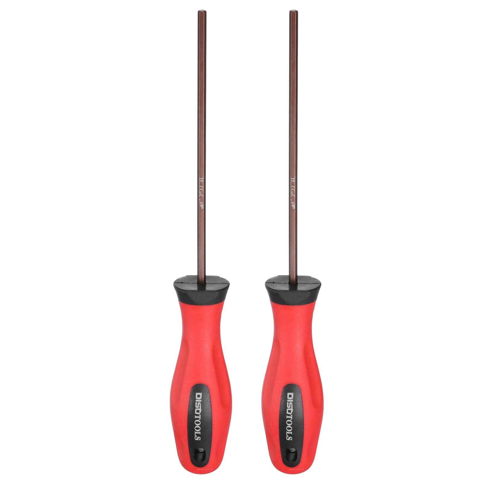Harfington 2pcs 3mm Metric Hex Screwdriver 7.09 Inch Magnetic Screwdrivers 4.13 Inch Heat-Treated S2 Alloy Steel with Ergonomic Handle for DIY Repairing Red Brown #S26040900UX5455