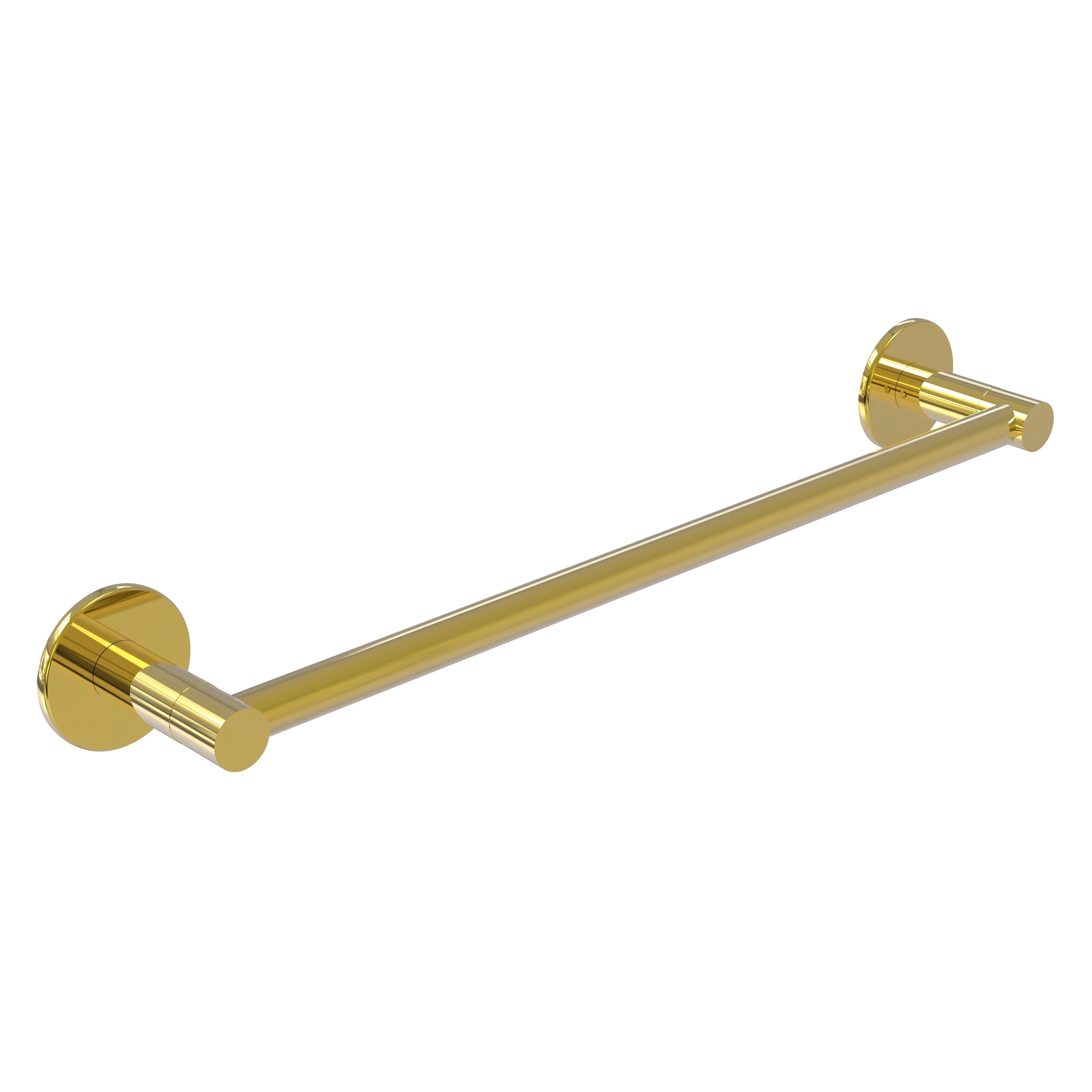 Allied Brass FR-41/24-PB Fresno 24-in Polished Brass Wall mount Single Towel Bar