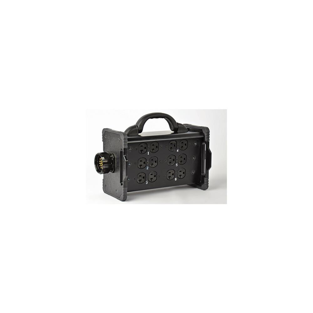  TCNCD348573 Lex Products LEX-BNZJ2-Z3 20A Break Out Box to Edison Receptacles with LSC19 Feed Thru Power Distribution Box