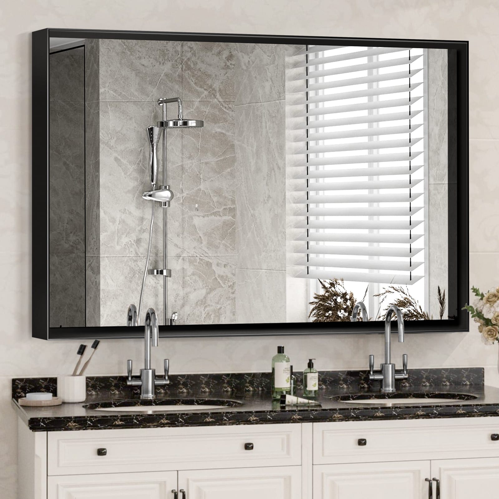 Forclover WBSGOEMR3232 Framed-Bath-Mirrors - View #2