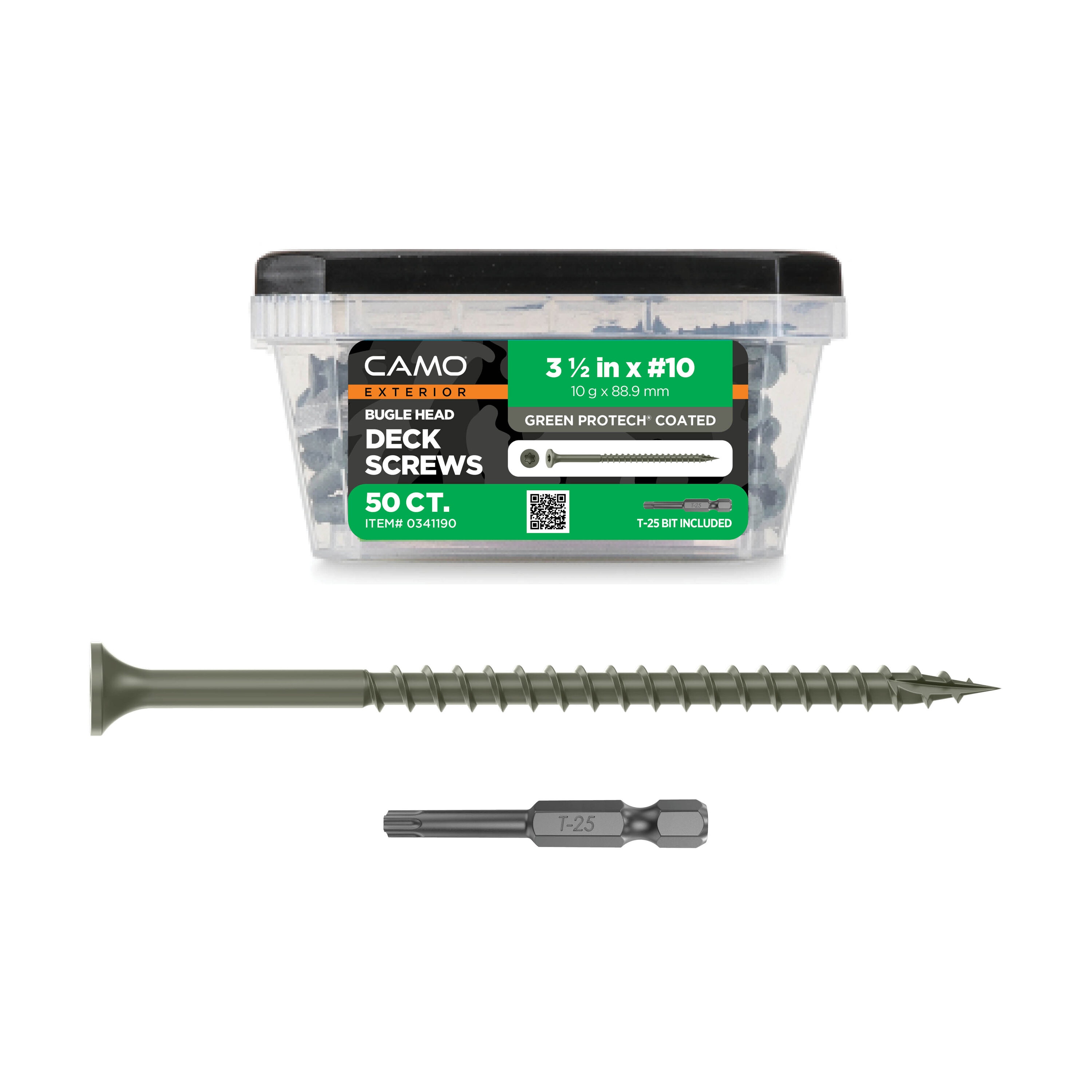 CAMO #10 x 3-1/2-in Wood to wood Deck Screws 50 -Per Box