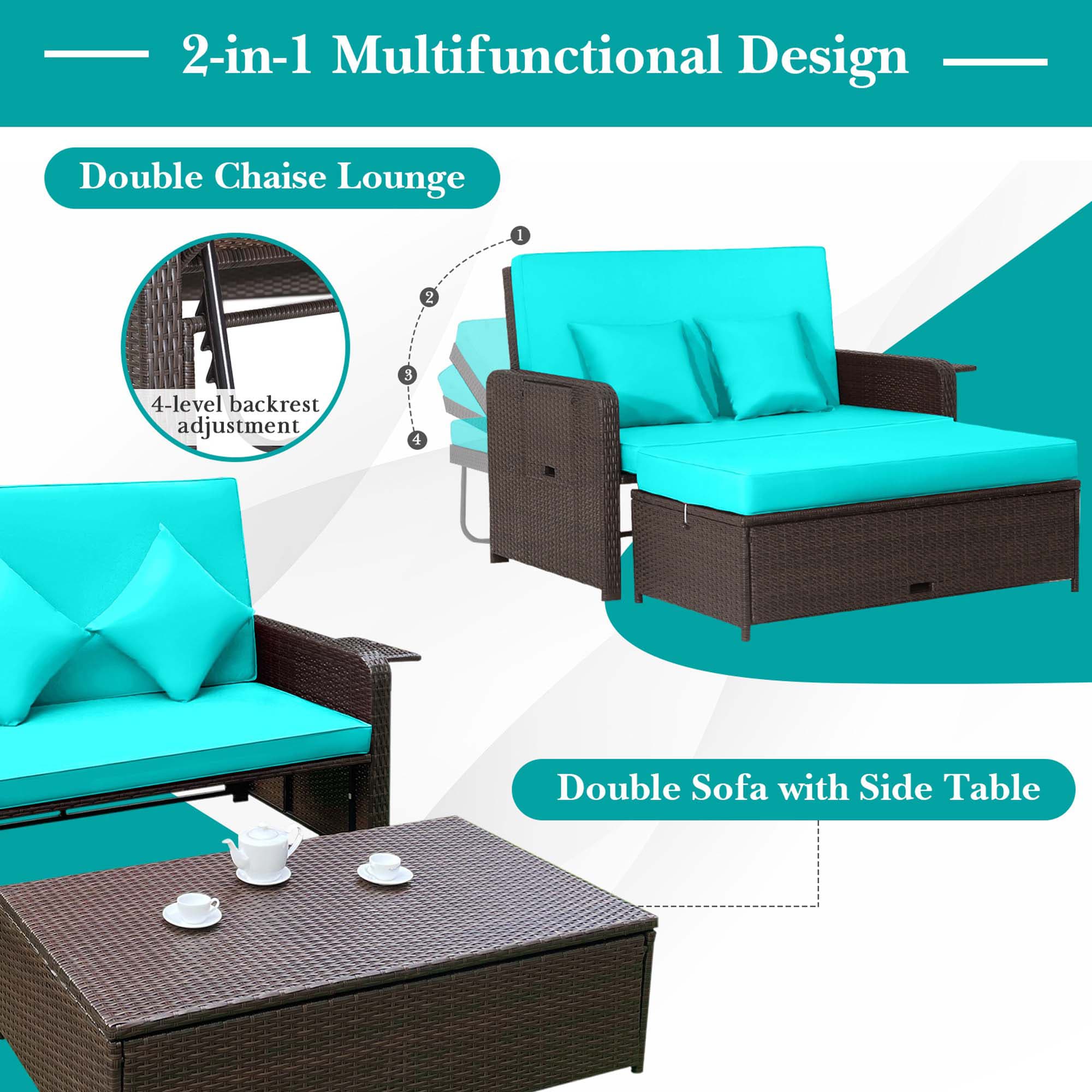 Costway LWS00034 Patio-Sofas-Daybeds - View #7