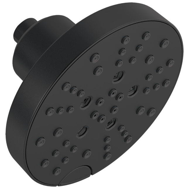 Delta H2Okinetic Matte Black Round Fixed Shower Head 1.75-GPM (6.6-LPM) in  the Shower Heads department at