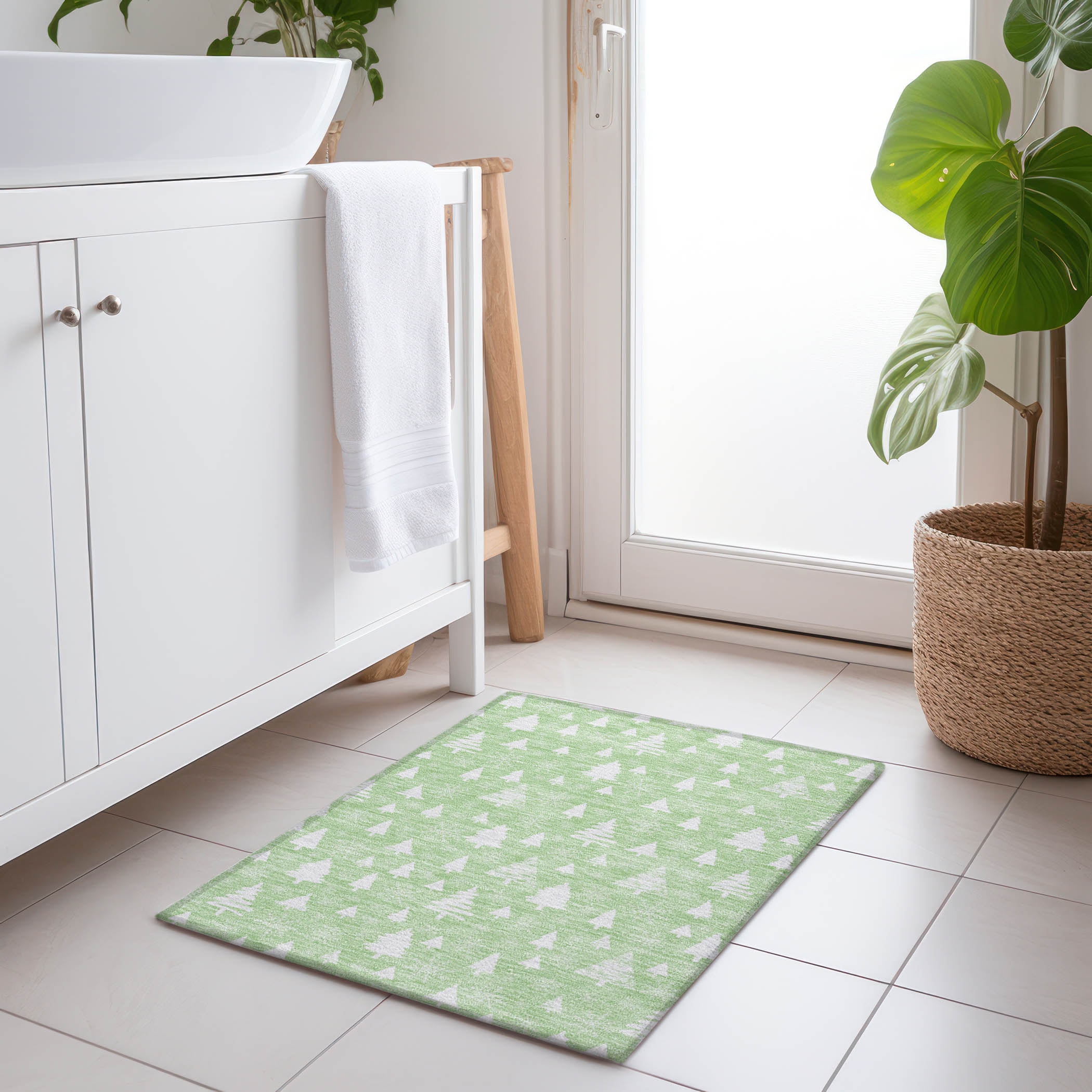 Addison Rugs ACN1815MZ20X30 Chantille ACN1815MZ 1 x 2 (ft) Loomed Polyester Mint Rectangular Indoor/Outdoor Machine washable Area rug