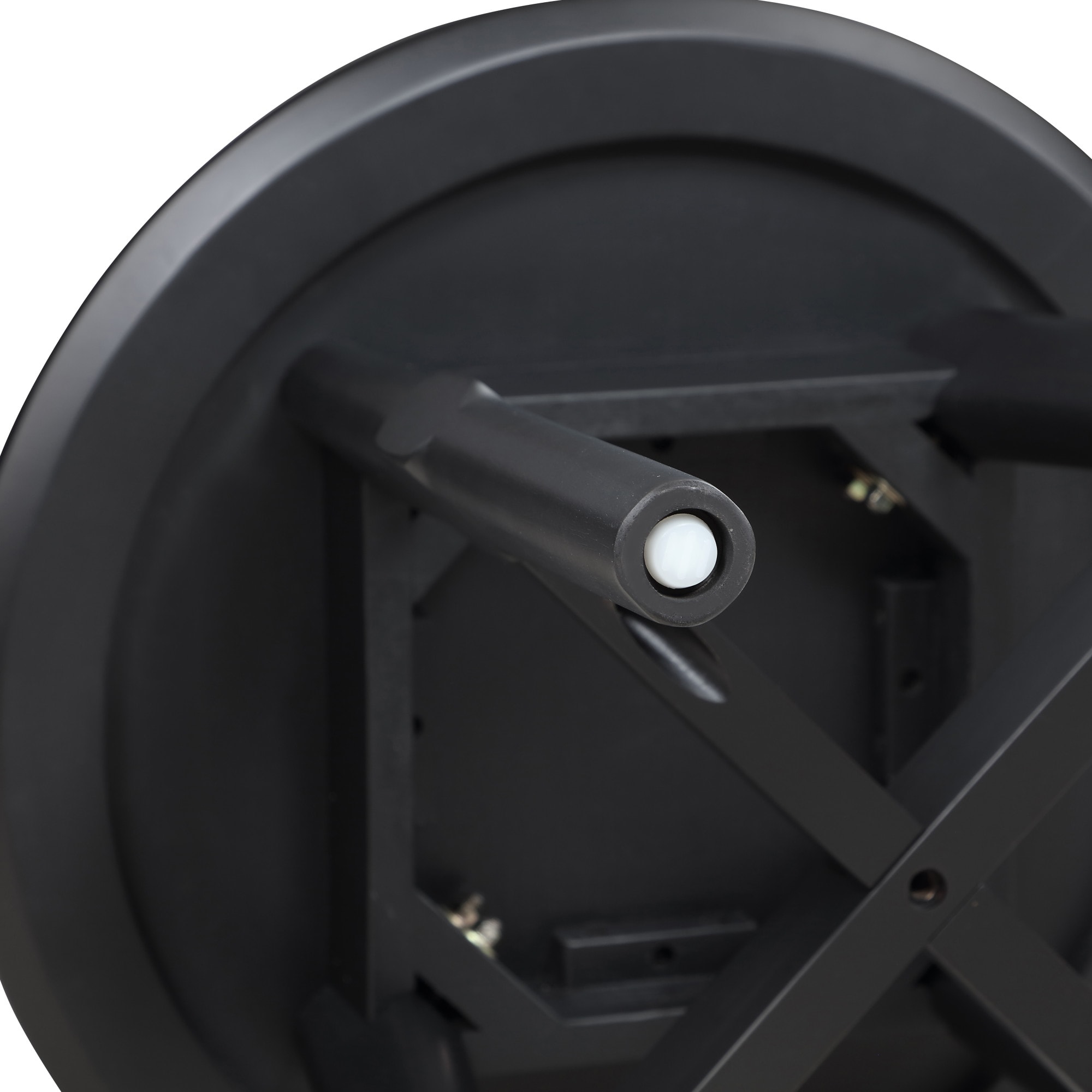 Oslo Black Round Wood Mid-Century Modern End Table